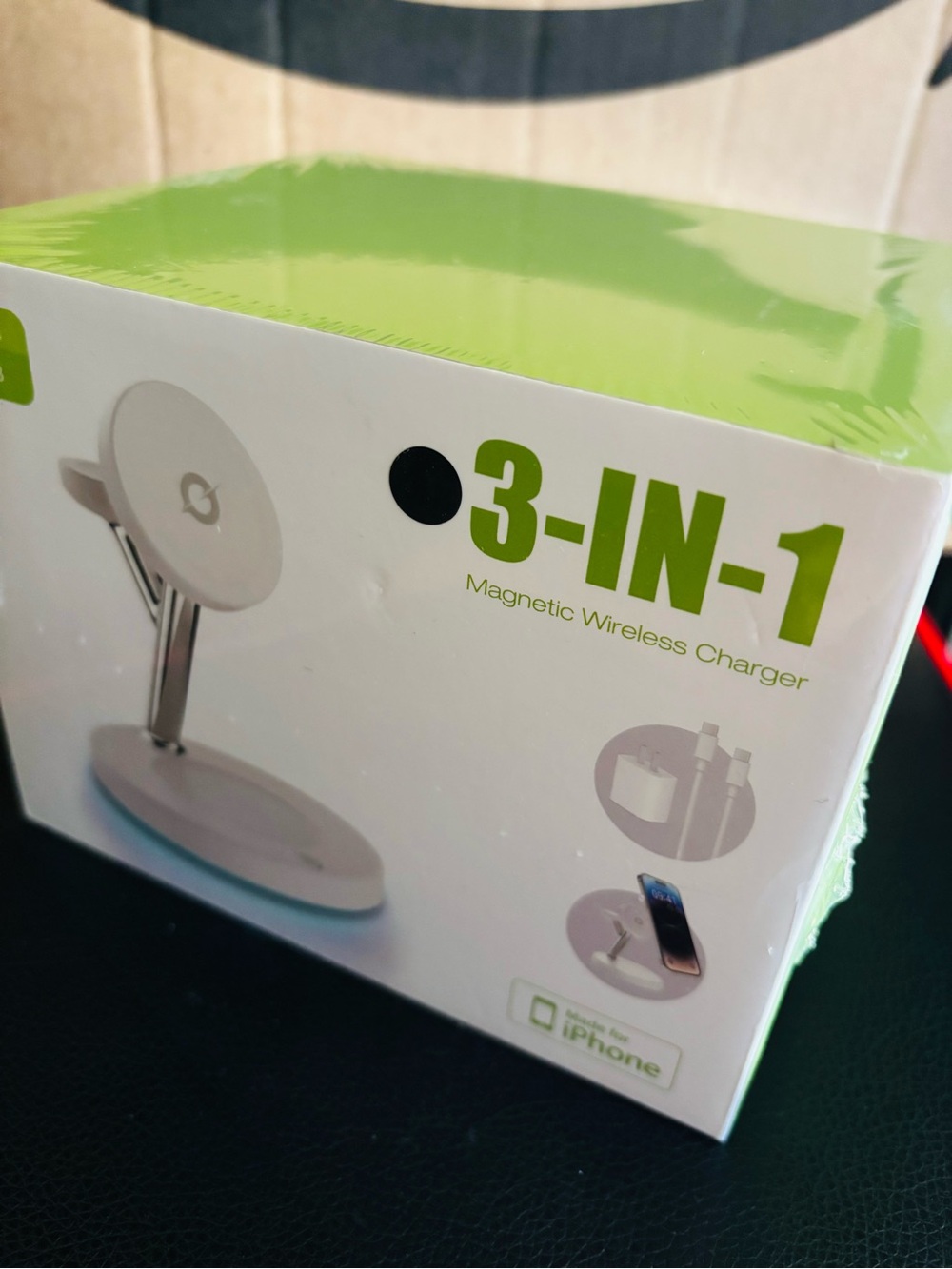 3-IN-1 Magnetic Wireless Charger Stand - White